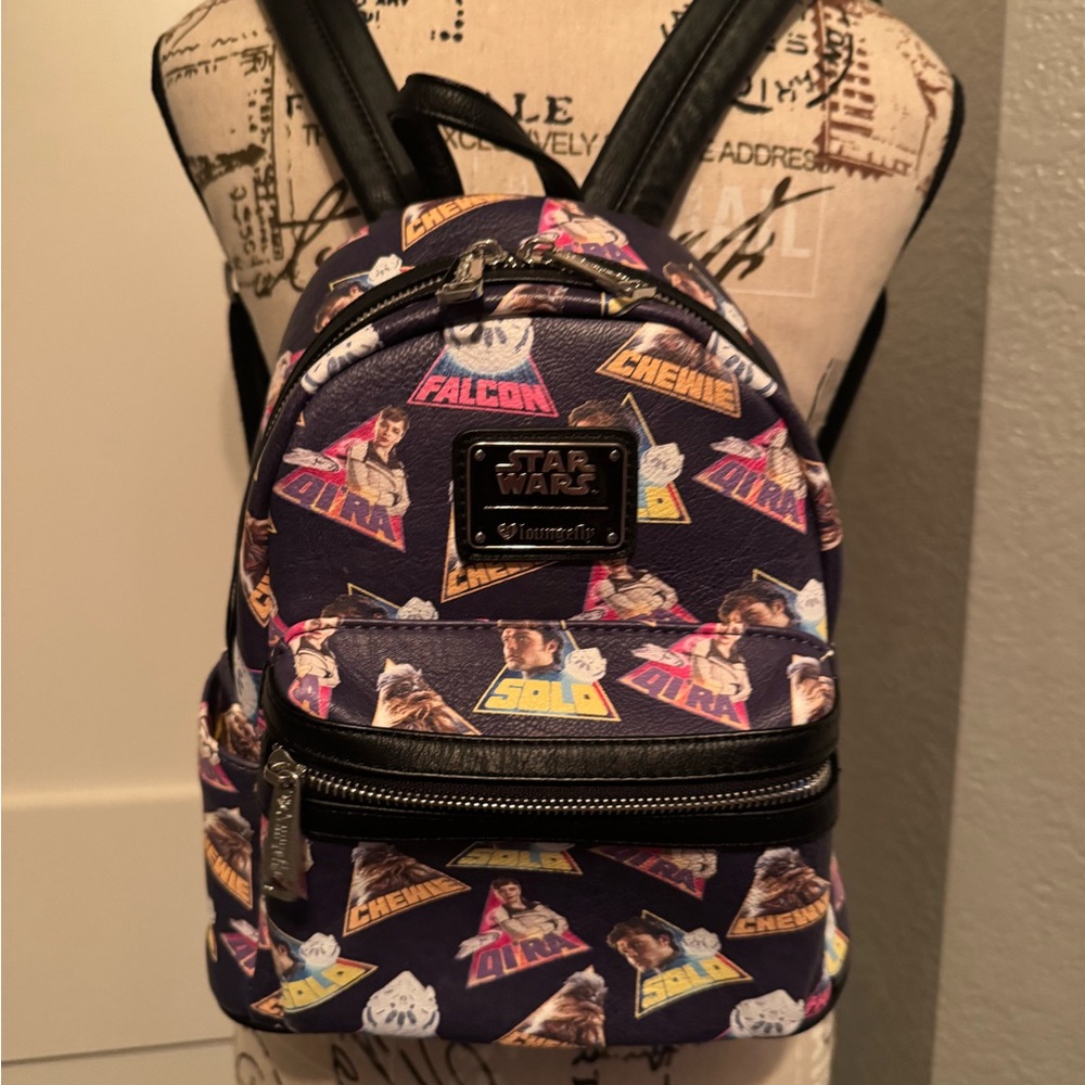 Loungefly Yellow and Black Patterned Interior Backpack